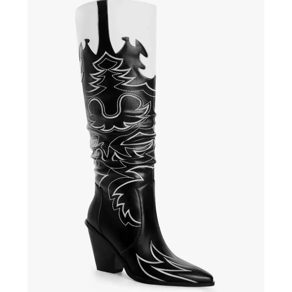 Ek. NWOB MSRP $80 ANN CREEK TWO TONE WESTERN COWGIRL BOOTS ♡SIZE 6♡